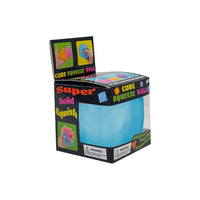Blue squish cube with box
